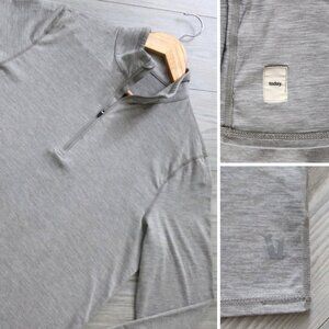 Vuori Ease Performance Half Zip 2.0 Men's Small Light Heather Gray Pullover V221